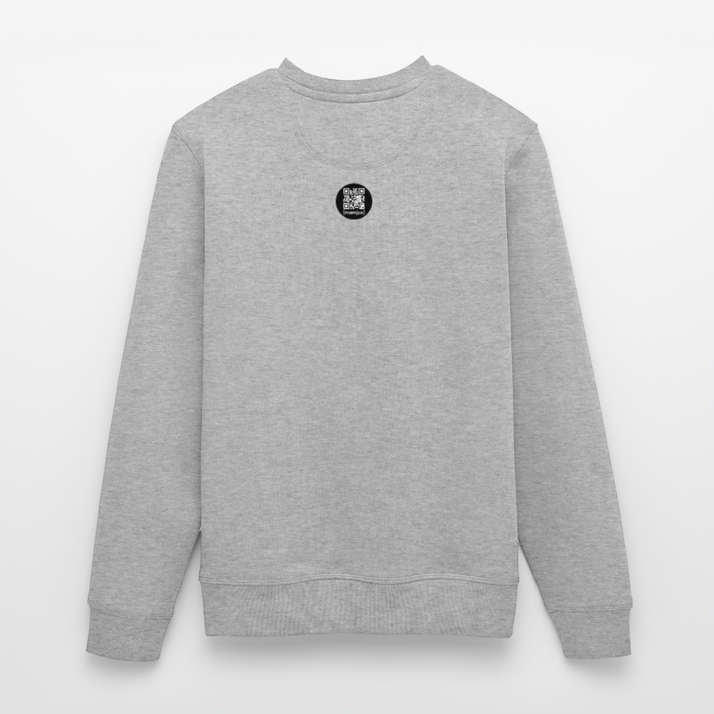 Unisex Bio-Sweatshirt mit BOO! PRINT - Grau meliert