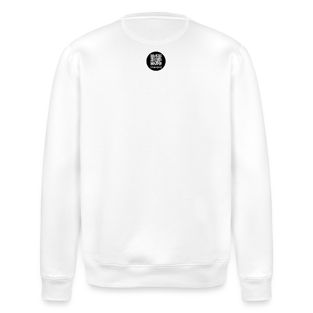 Unisex Bio-Sweatshirt mit BOO! PRINT - Weiß