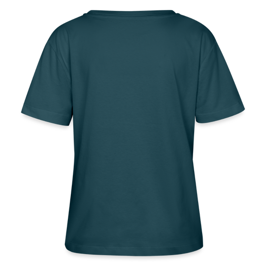 Frauen T-Shirt mit MONKEYPRINT - Dunkles Petrol