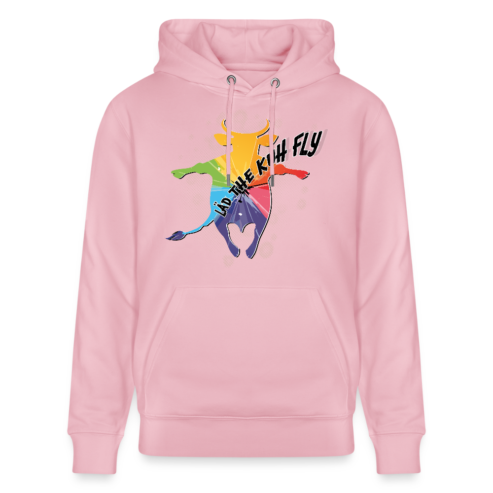 Unisex Hoodie mit LÄD THE KUH FLY PRINT - Hellrosa