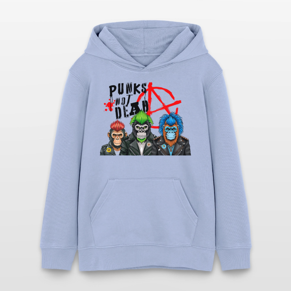 MNJS TEENS Bio-Hoodie mit PUNKS NOT DEAD PRINT - Sky