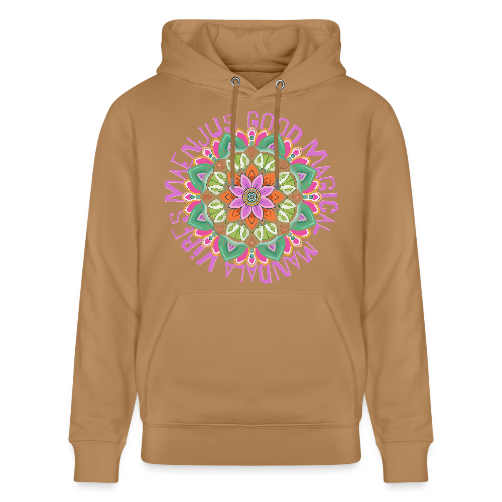 Unisex Bio-Hoodie mit MANDALA VIBES PRINT - Karamell 