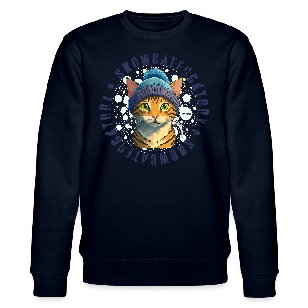 Unisex Bio-Sweatshirt mit SNOWCAT PRINT - Navy