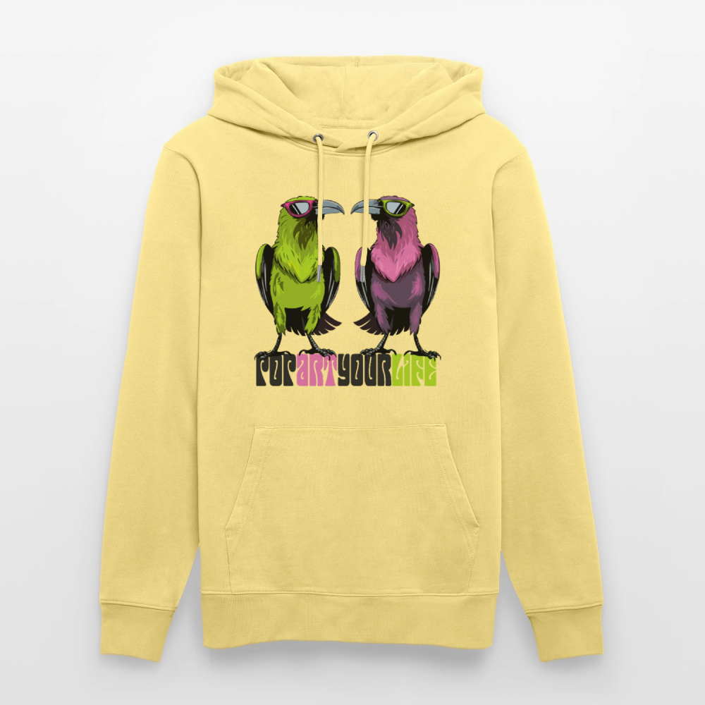 Unisex Hoodie mit POPART YOUR LIFE PRINT - Gelb Viva 
