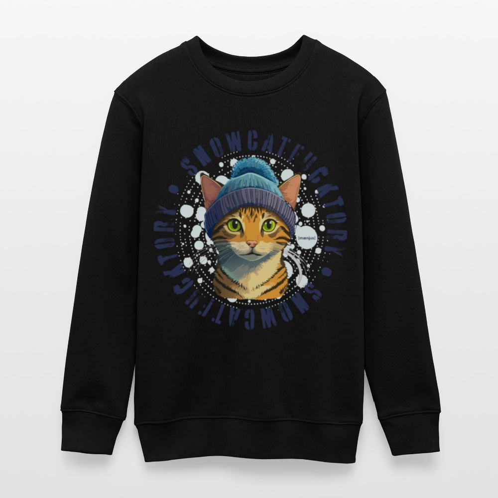 MNJS TEENS Bio Sweatshirt mit SNOWCATFUCKTORY PRINT - Schwarz
