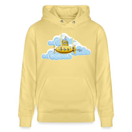 Unisex Bio-Hoodie mit SKYDIVER PRINT - Gelb Viva 