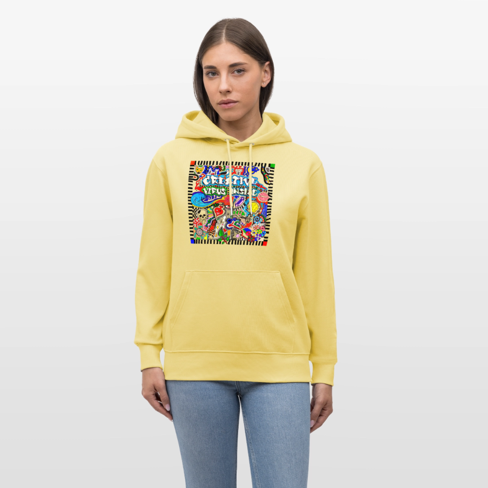 Unisex Bio-Hoodie mit CREATIVE VIRUS INSIDE PRINT - Gelb Viva 