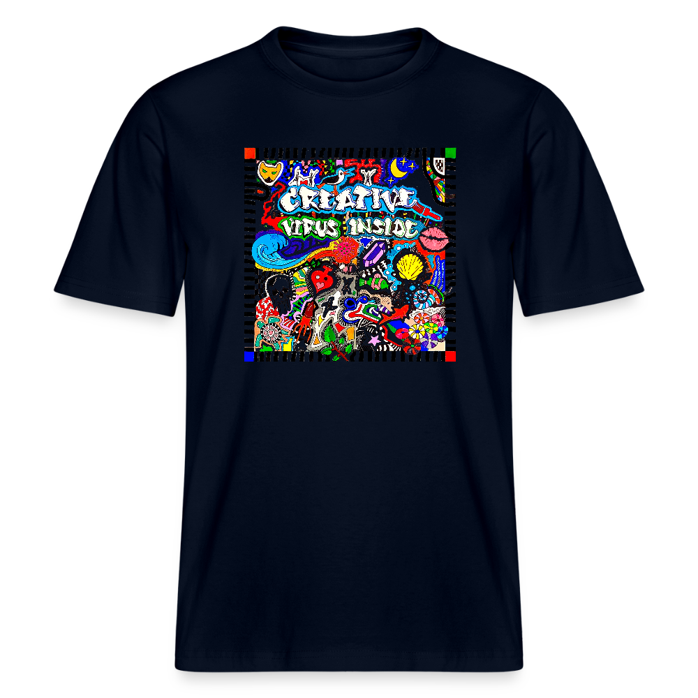 Unisex Bio-T-Shirt mit CREATIVE VIRUS INSIDE PRINT - Navy