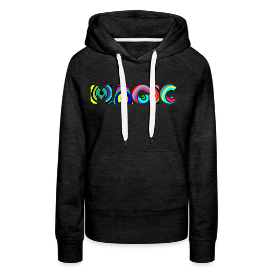 Frauen Premium Hoodie mit MAGIC PRINT - Anthrazit