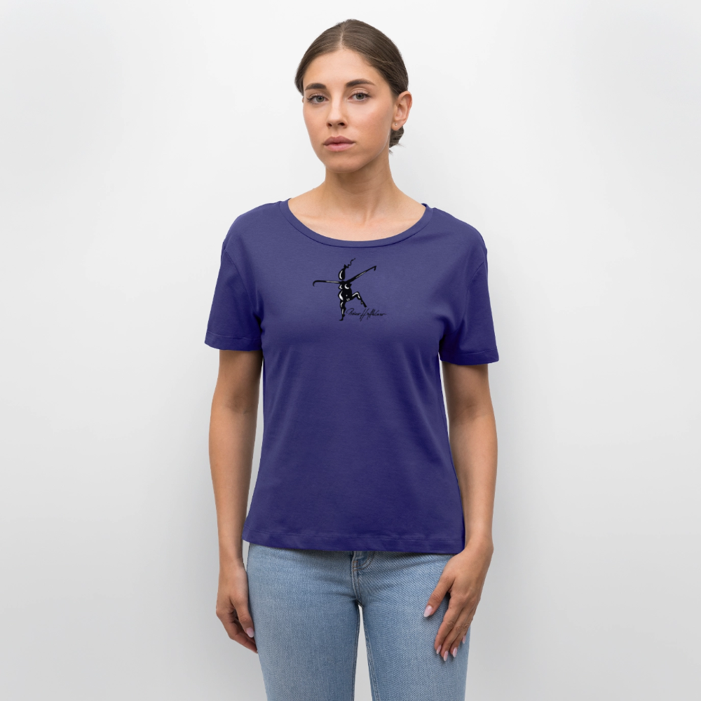 Relaxed Rundhals Frauen Bio-T-Shirt mit TUSCHEWEIBCHEN PRINT - Dämmerung