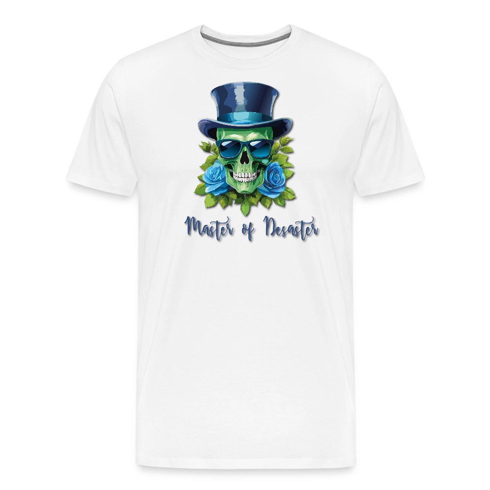 Männer Premium T-Shirt mit MASTER OF DESASTER PRINT - Weiß