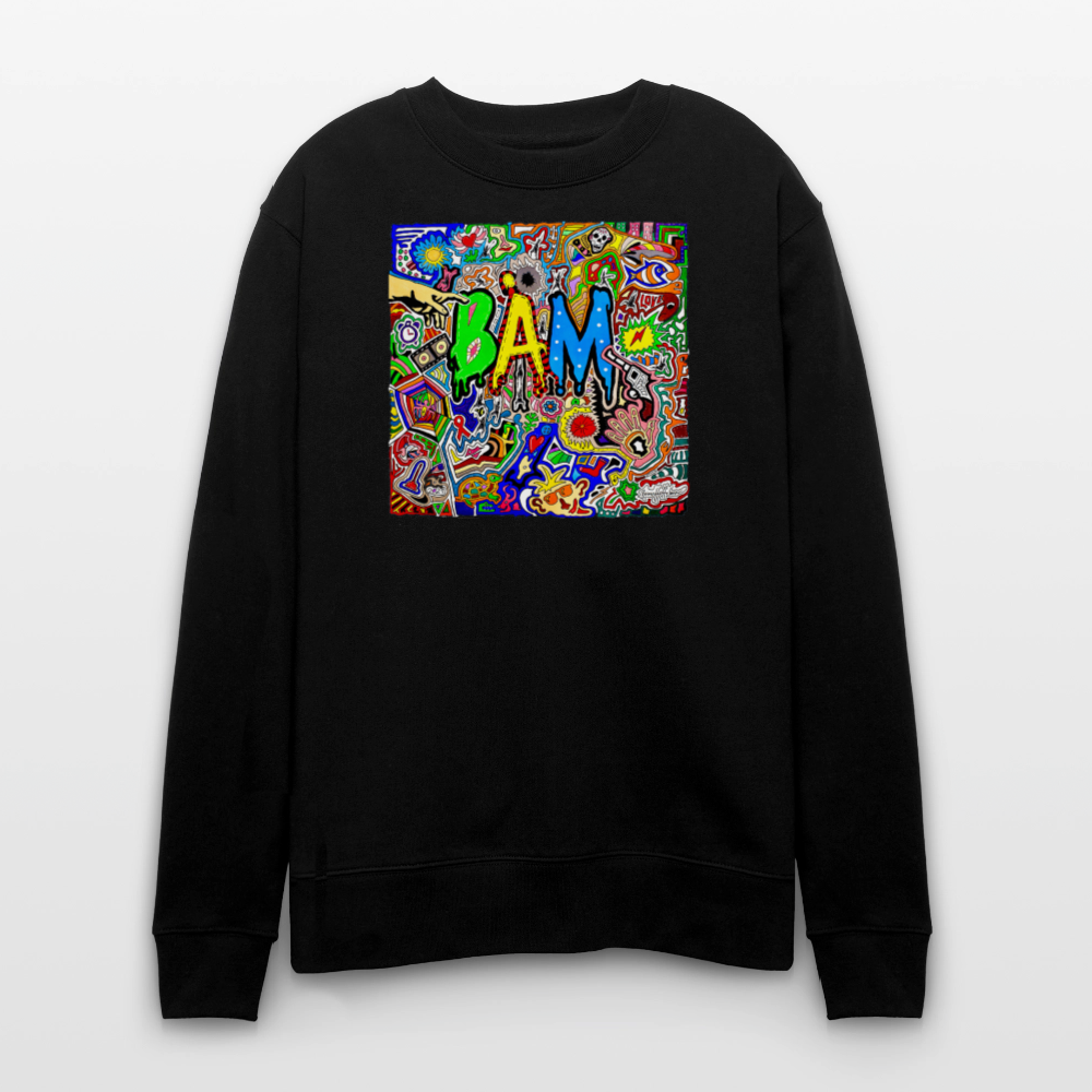 Unisex Bio-Sweatshirt mit BÄM PRINT - Schwarz