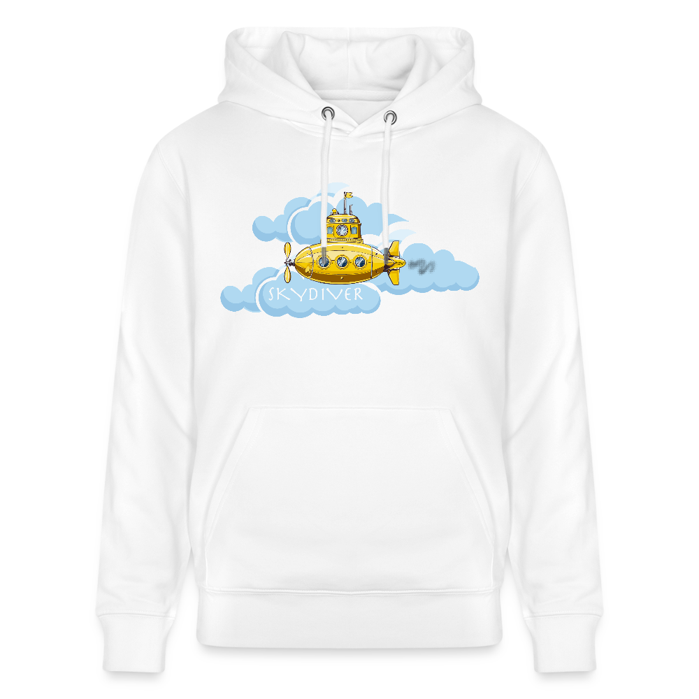 Unisex Bio-Hoodie mit SKYDIVER PRINT - Weiß