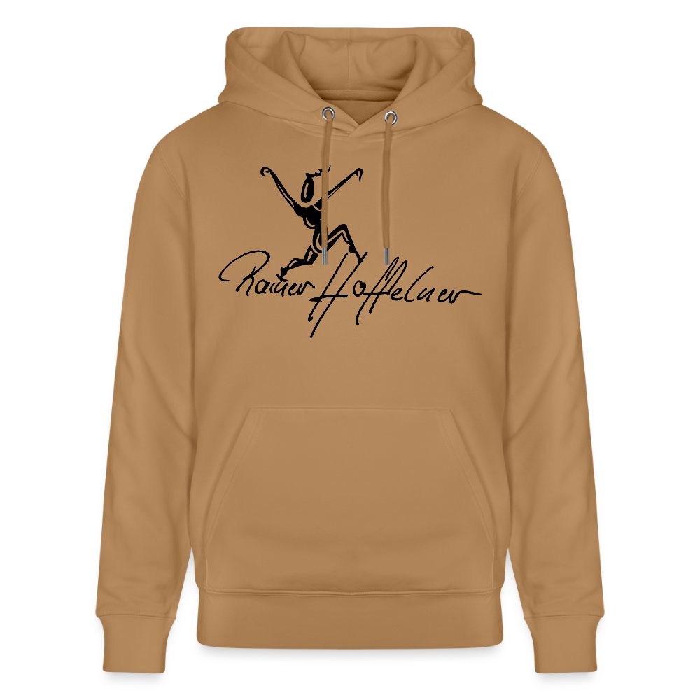 Unisex Bio-Hoodie mit TUSCHEWEIBCHEN PRINT - Karamell 