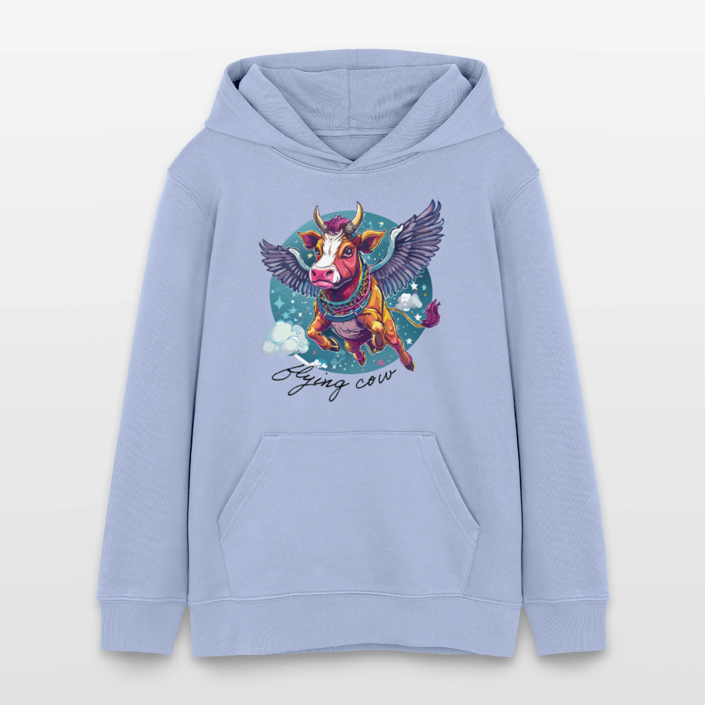 MNJS TEENS Bio-Hoodie mit FLYING COW PRINT - Sky