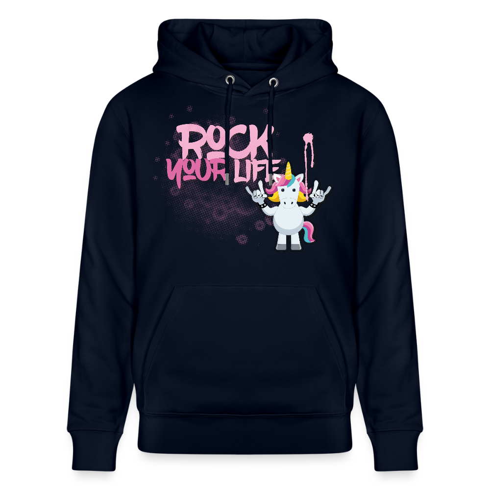 Unisex Hoodie mit ROCK YOUR LIFE PRINT - Navy