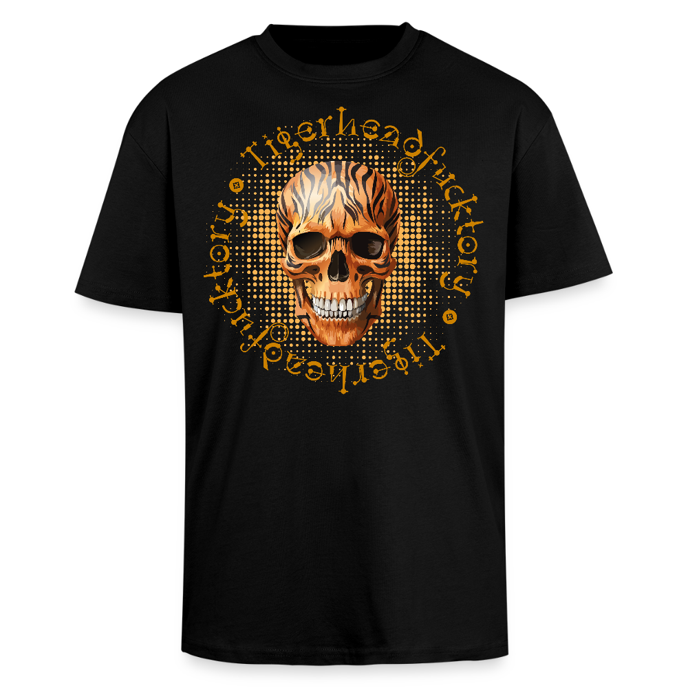 Heavy Oversize T-Shirt mit TIGERHEAD SKULL PRINT - Schwarz