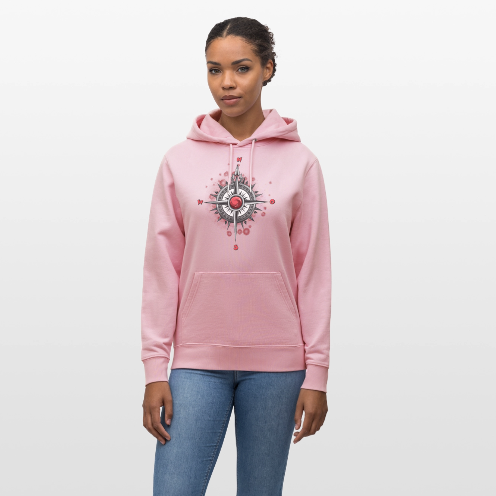 Unisex Hoodie mit WINDROSE PRINT - Hellrosa