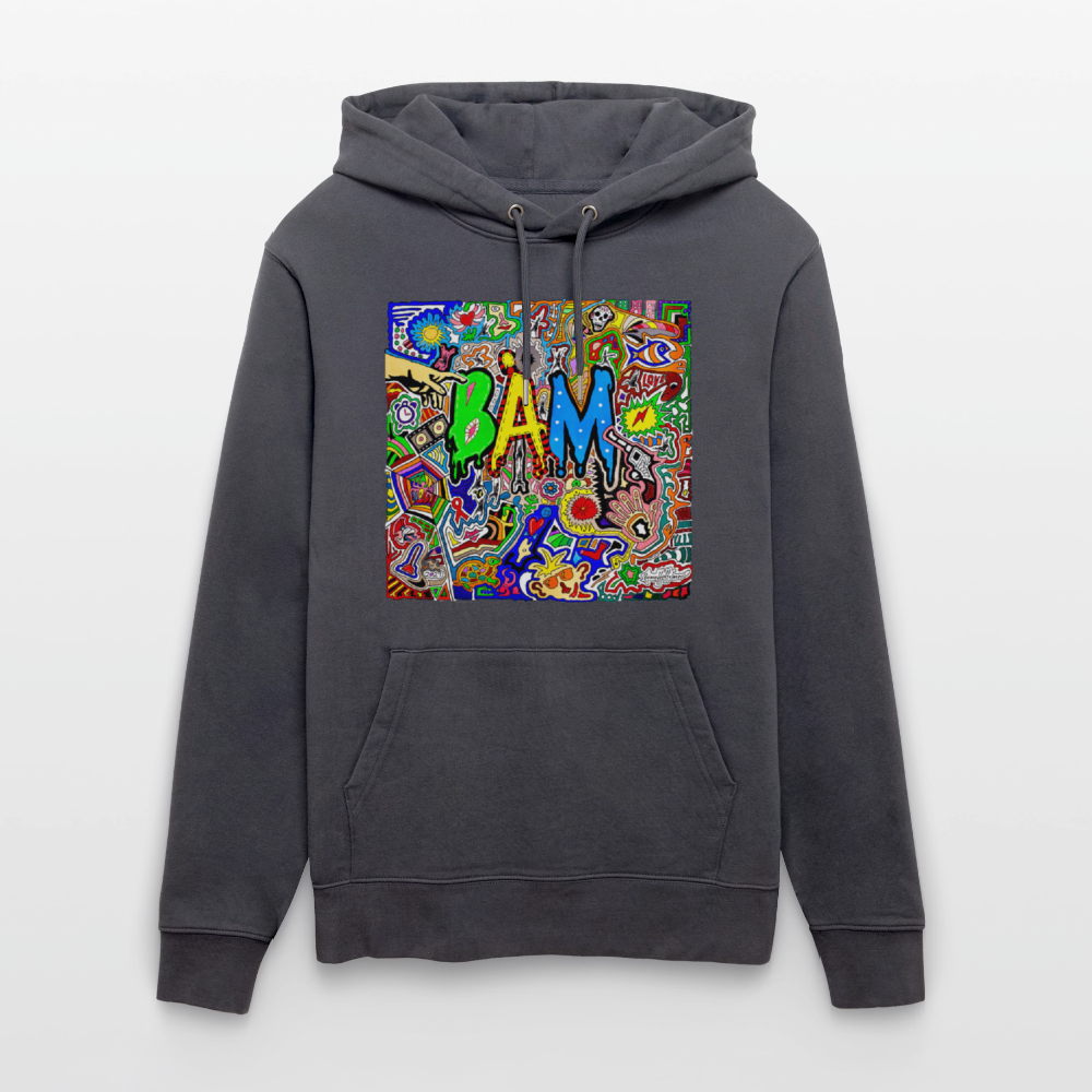 Unisex Bio-Hoodie mit BÄM PRINT - Indigoblau