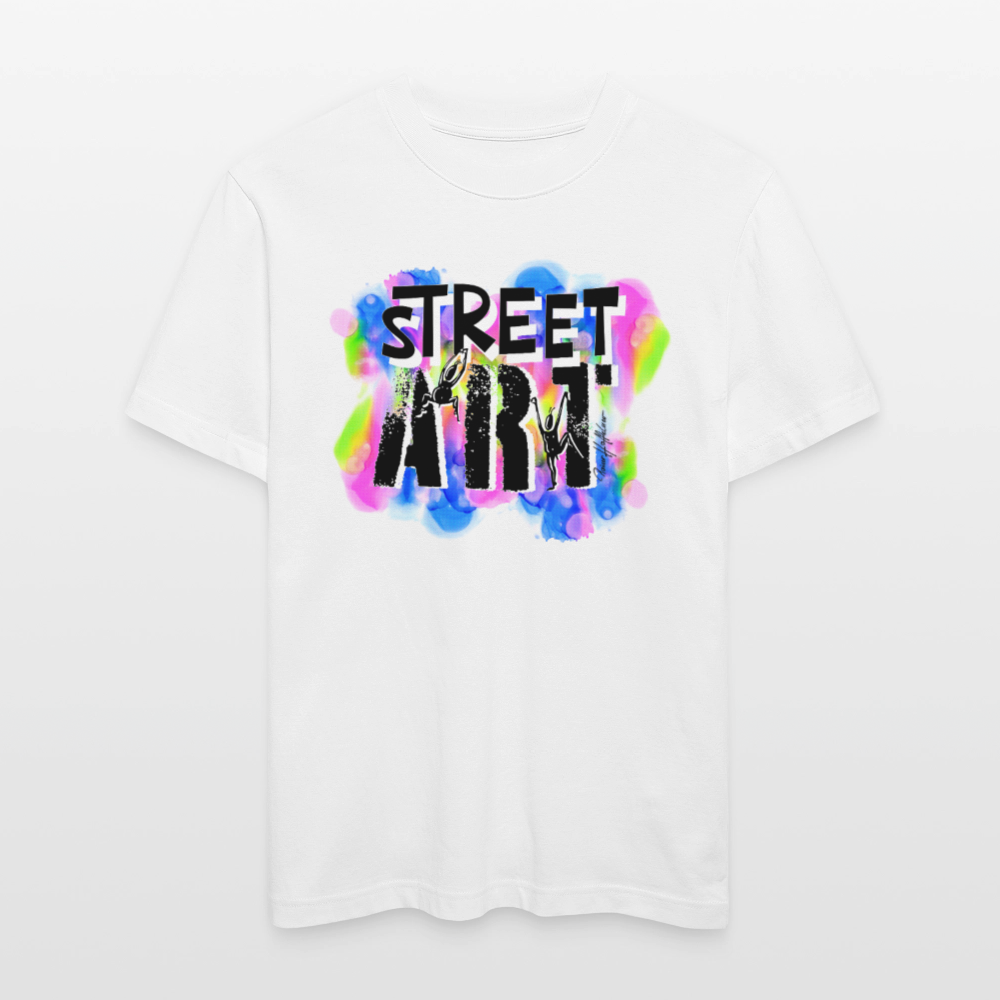 Unisex Bio-T-Shirt mit STREET ART PRINT - Weiß