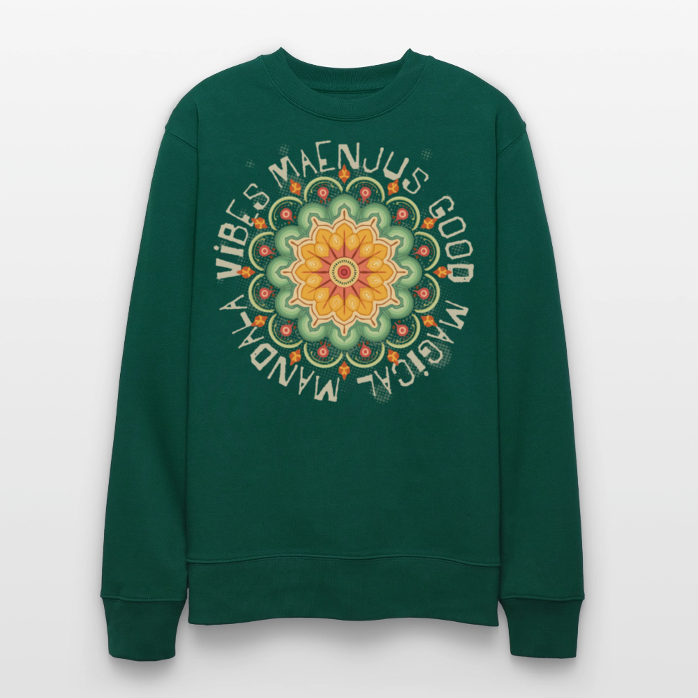 Unisex Bio-Sweatshirt mit MANDALA VIBES PRINT - Forest