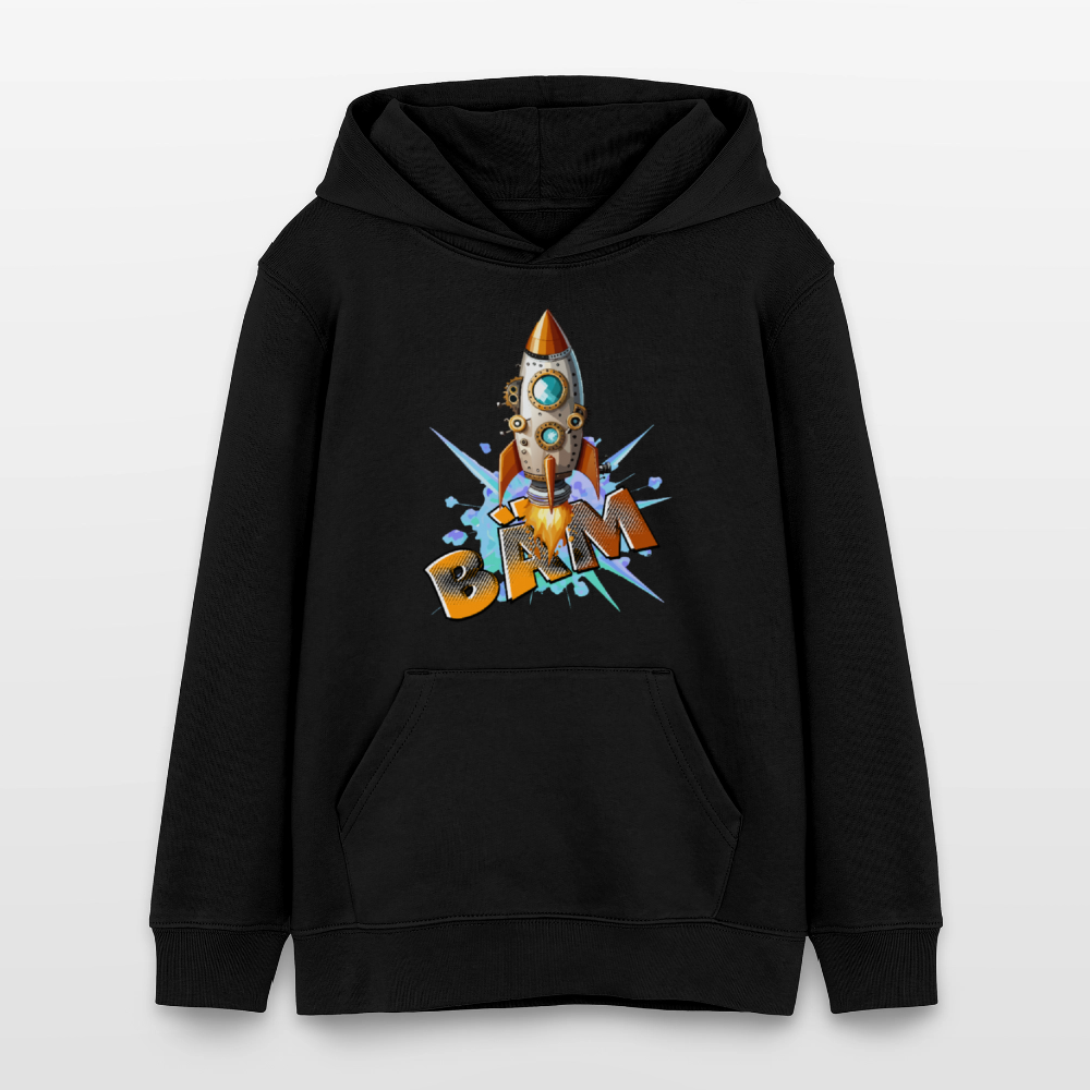 MNJS TEENS Bio-Hoodie mit BÄM PRINT - Schwarz