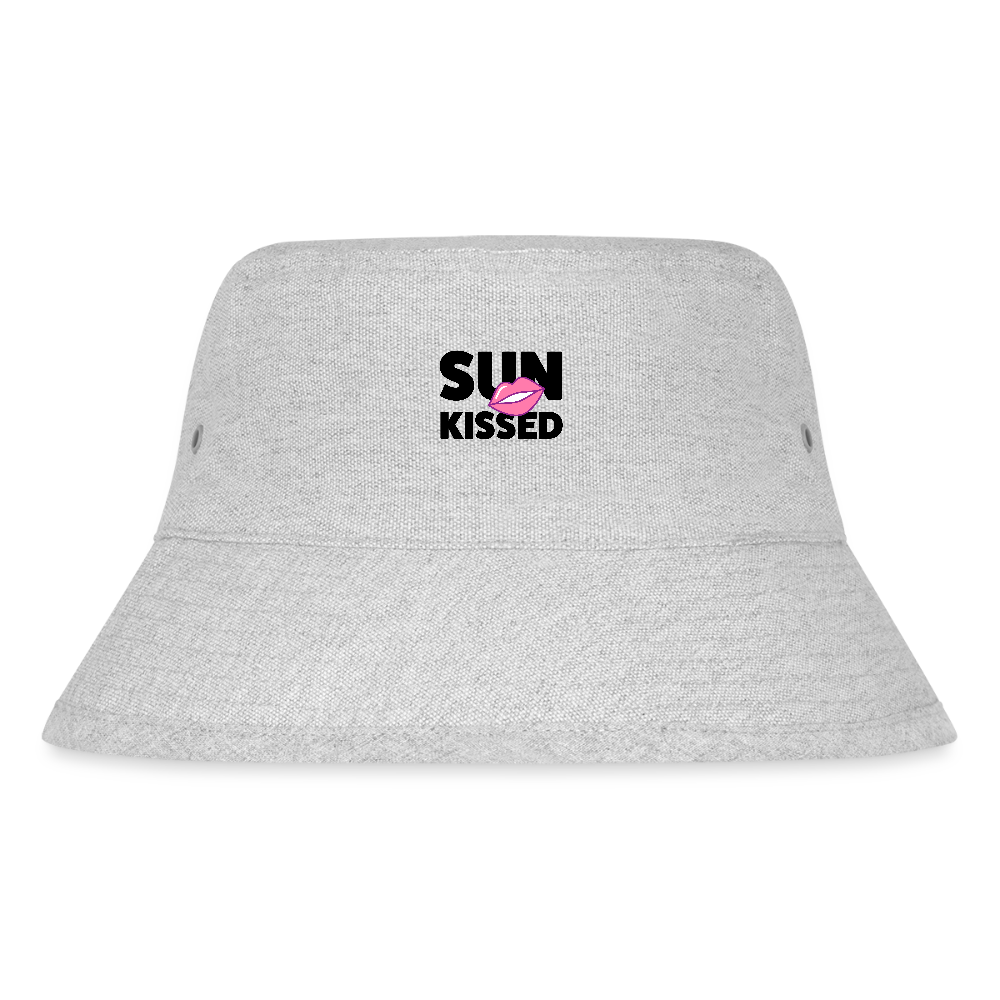 Bucket Hat mit SUN KISSED PRINT - Grau meliert