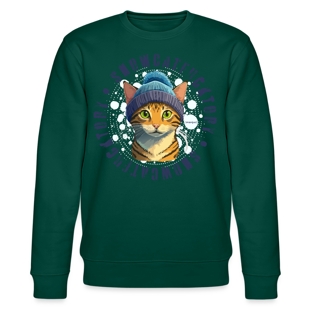 Unisex Bio-Sweatshirt mit SNOWCAT PRINT - Forest