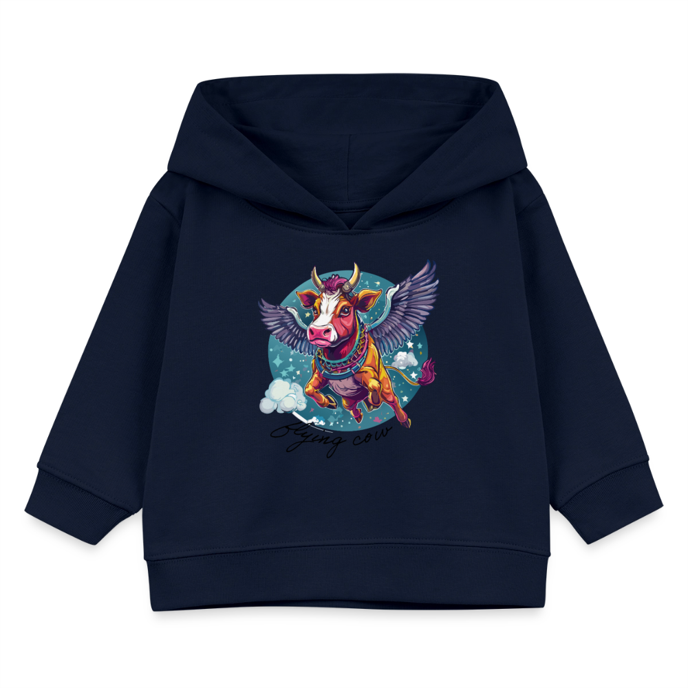 MNJS KIDS Bio Hoodie mit FLYING COW PRINT - Navy