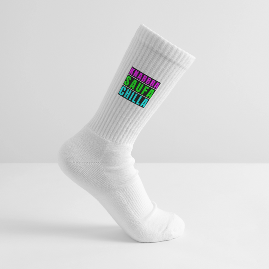 Tennissocken mit KNABBRA Print - Weiß
