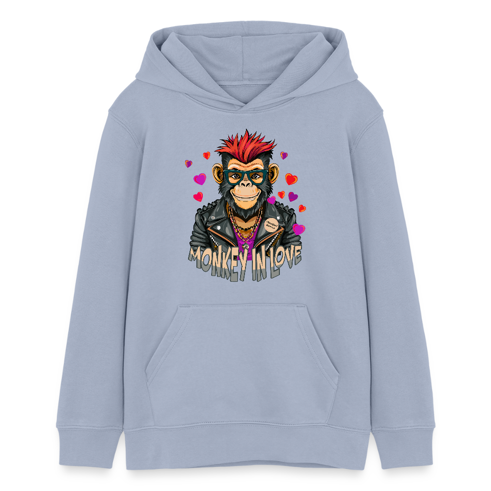 MNJS TEENS Bio-Hoodie mit MONKEY IN LOVE PRINT - Lavendel-Violett