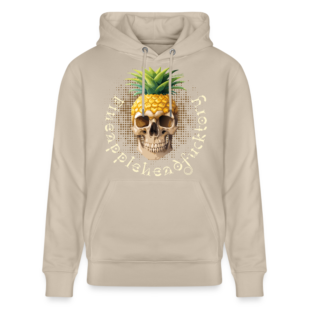 Unisex Hoodie mit PINEAPPLE SKULL PRINT - Beige