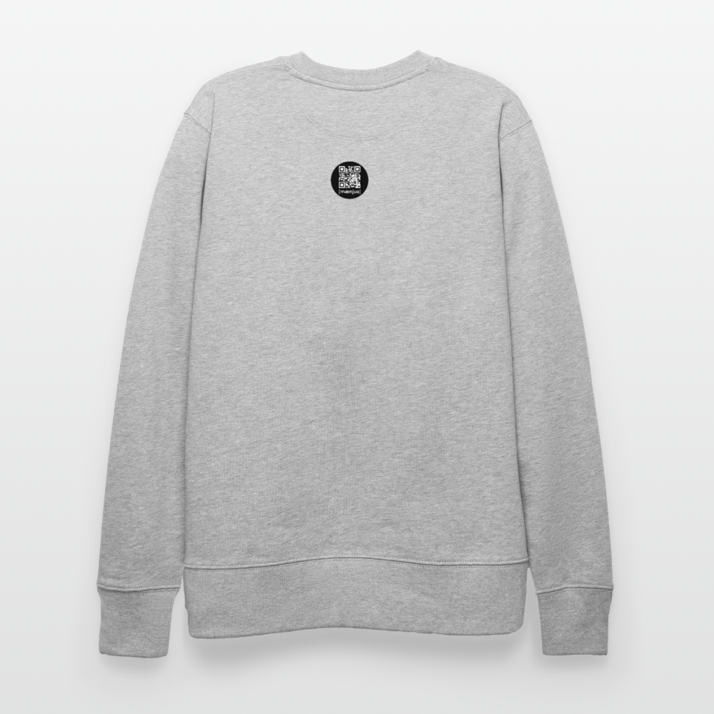 Unisex Bio-Sweatshirt mit SCHROTTWICHTEL PRINT - Grau meliert