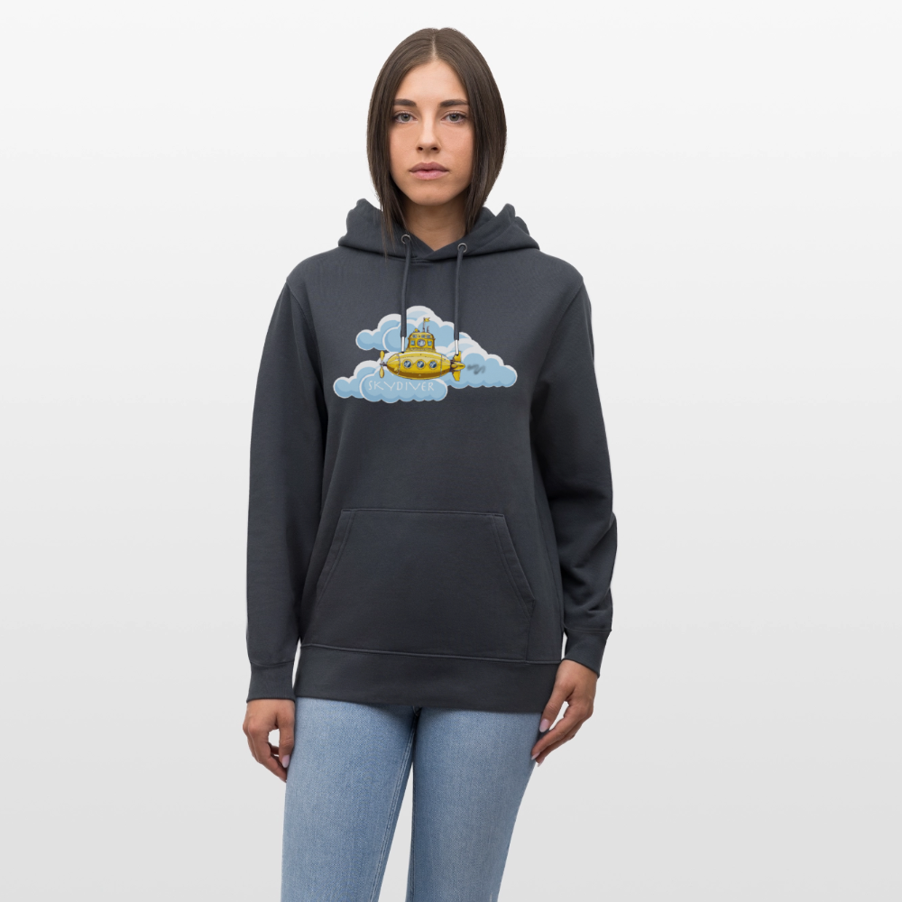 Unisex Bio-Hoodie mit SKYDIVER PRINT - Indigoblau