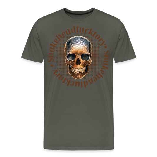 Männer Premium T-Shirt mit SNAKEHEAD SKULL PRINT - Asphalt