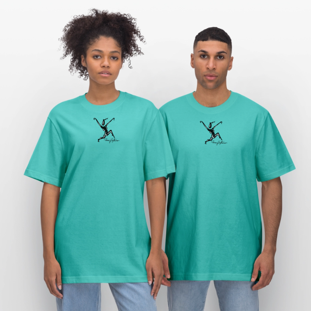 Unisex Bio-T-Shirt mit TUSCHEWEIBCHEN PRINT - Poolblau