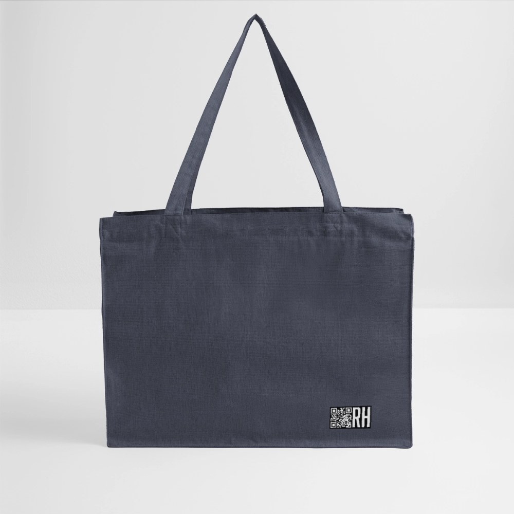 Recycelter Shopping Bag mit MAENJUS NETWORK FASHION PRINT - midnight Blue