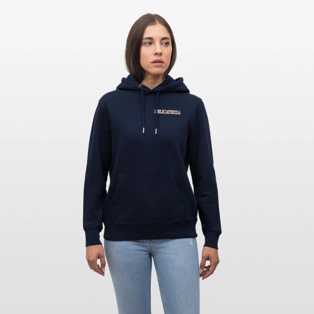 Unisex Hoodie mit DELICATEZZA SARDINE PRINT Vorder- und Rückseite - Navy