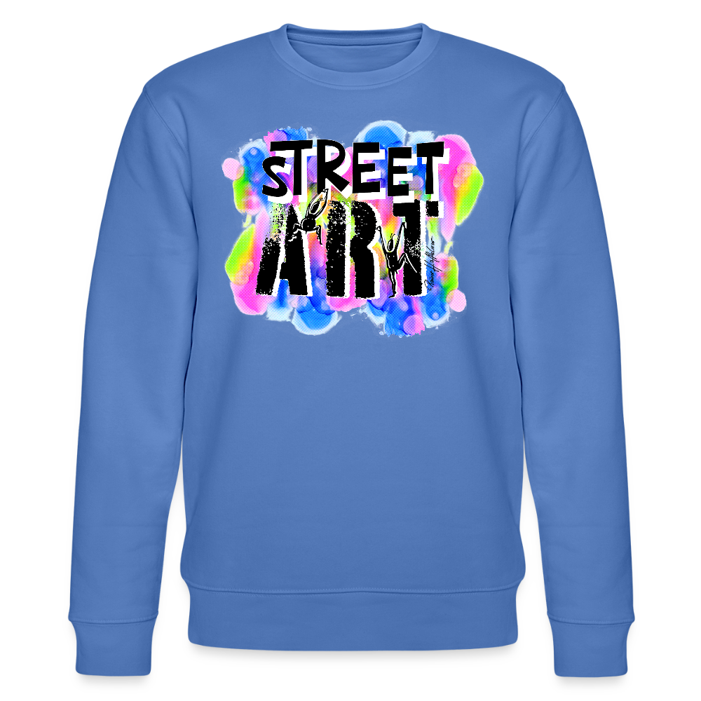 Unisex Bio-Sweatshirt mit STREET ART PRINT - Blau