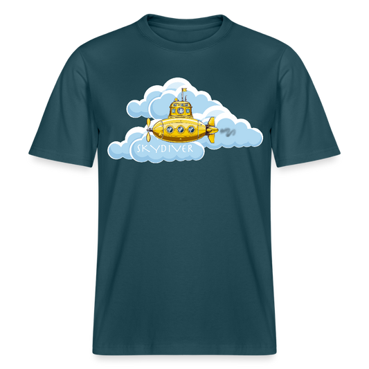 Unisex Bio-T-Shirt mit SKYDIVER PRINT - Dunkles Petrol