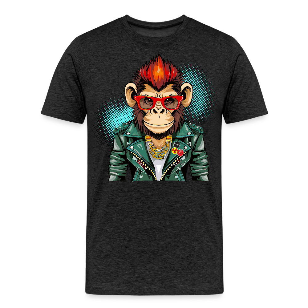 Männer Premium T-Shirt mit MONKEY PRINT - Anthrazit