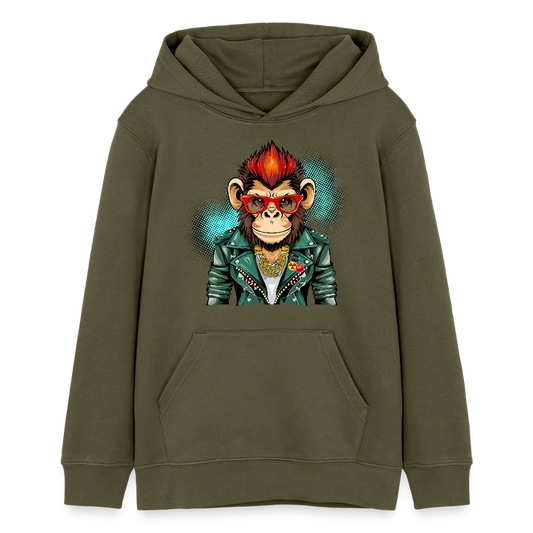MNJS TEENS Bio-Hoodie mit MONKEY PRINT - Khaki