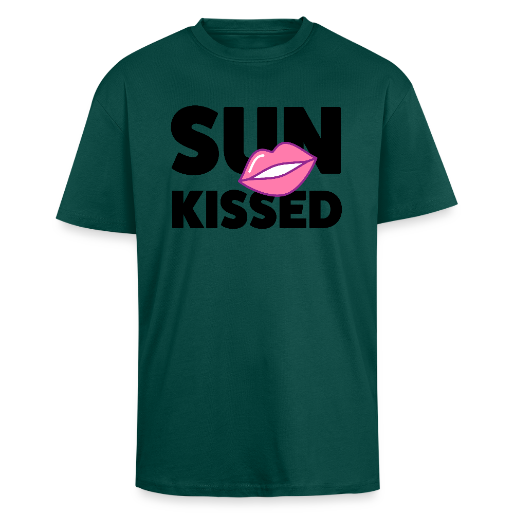 Heavy Oversize T-Shirt mit SUN KISSED PRINT - hunter Green