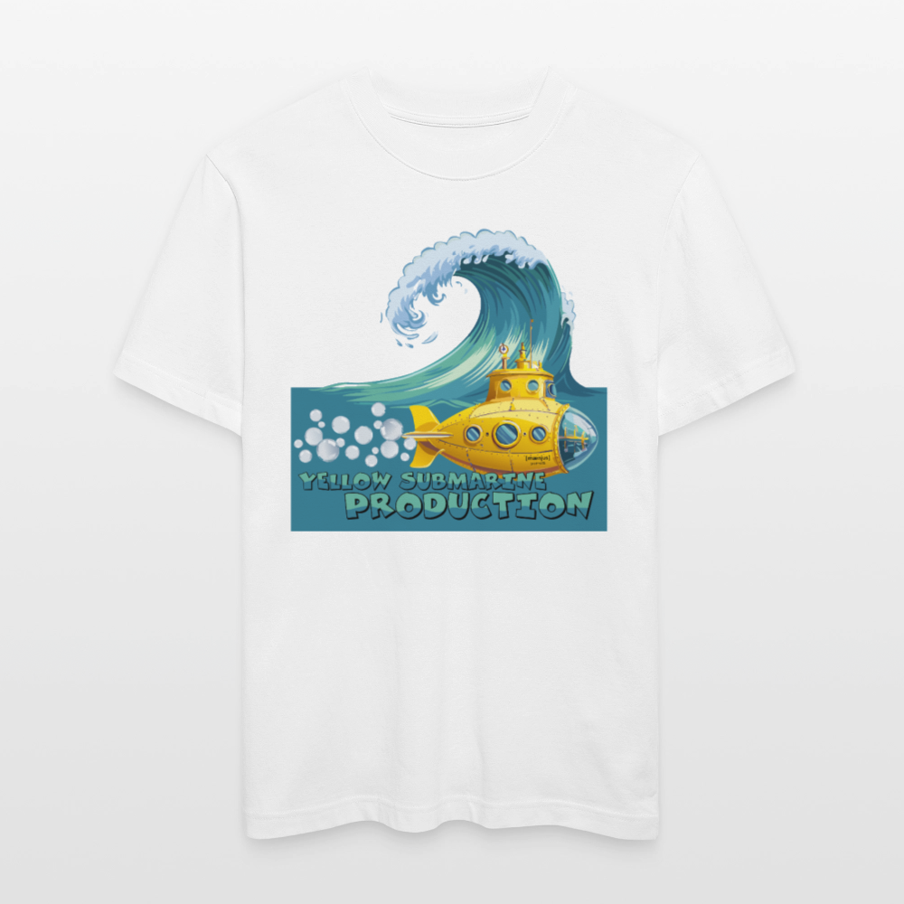 Unisex Bio-T-Shirt mit YELLOW SUBMARINE PRODUCTION PRINT - Weiß
