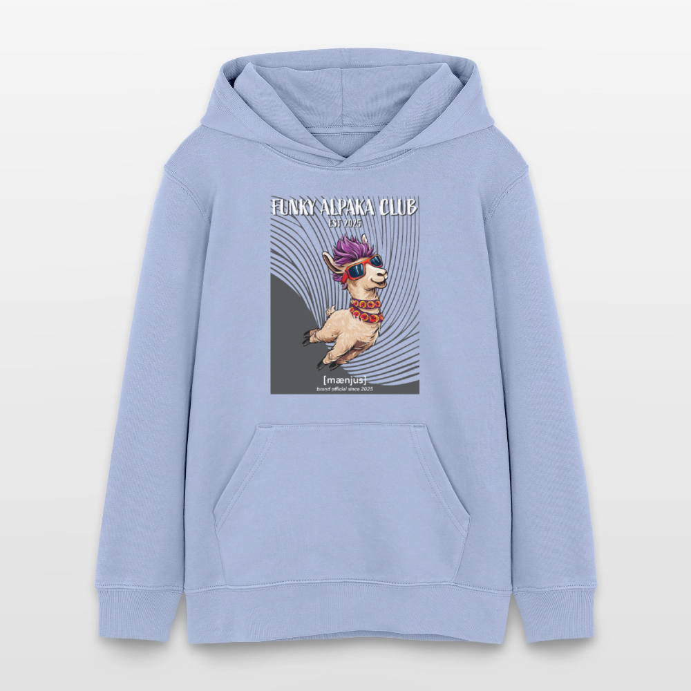 MNJS TEENS Bio-Hoodie mit FUNKY ALPAKA CLUB PRINT - Sky