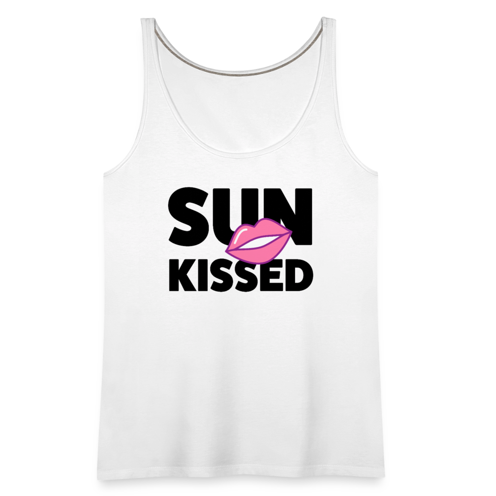 Frauen Premium Tank Top mit SUN KISSED PRINT - Weiß