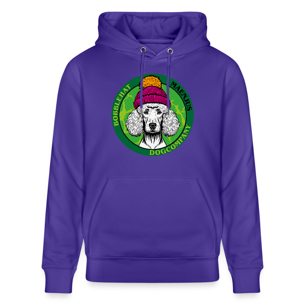 SUnisex Bio-Hoodie mit BOBBLEHAT DOGCOMPANY PRINT - Purple Love 