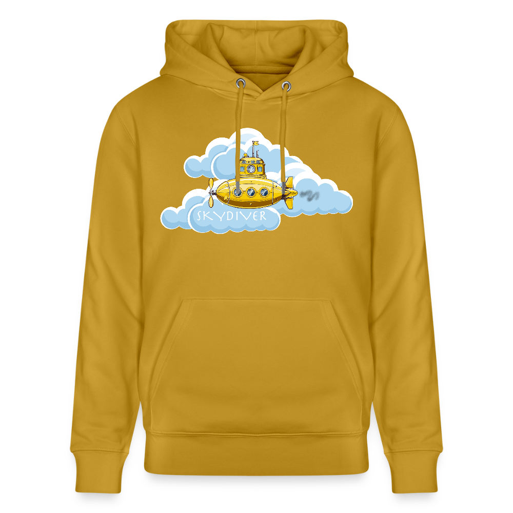 Unisex Bio-Hoodie mit SKYDIVER PRINT - Ocker