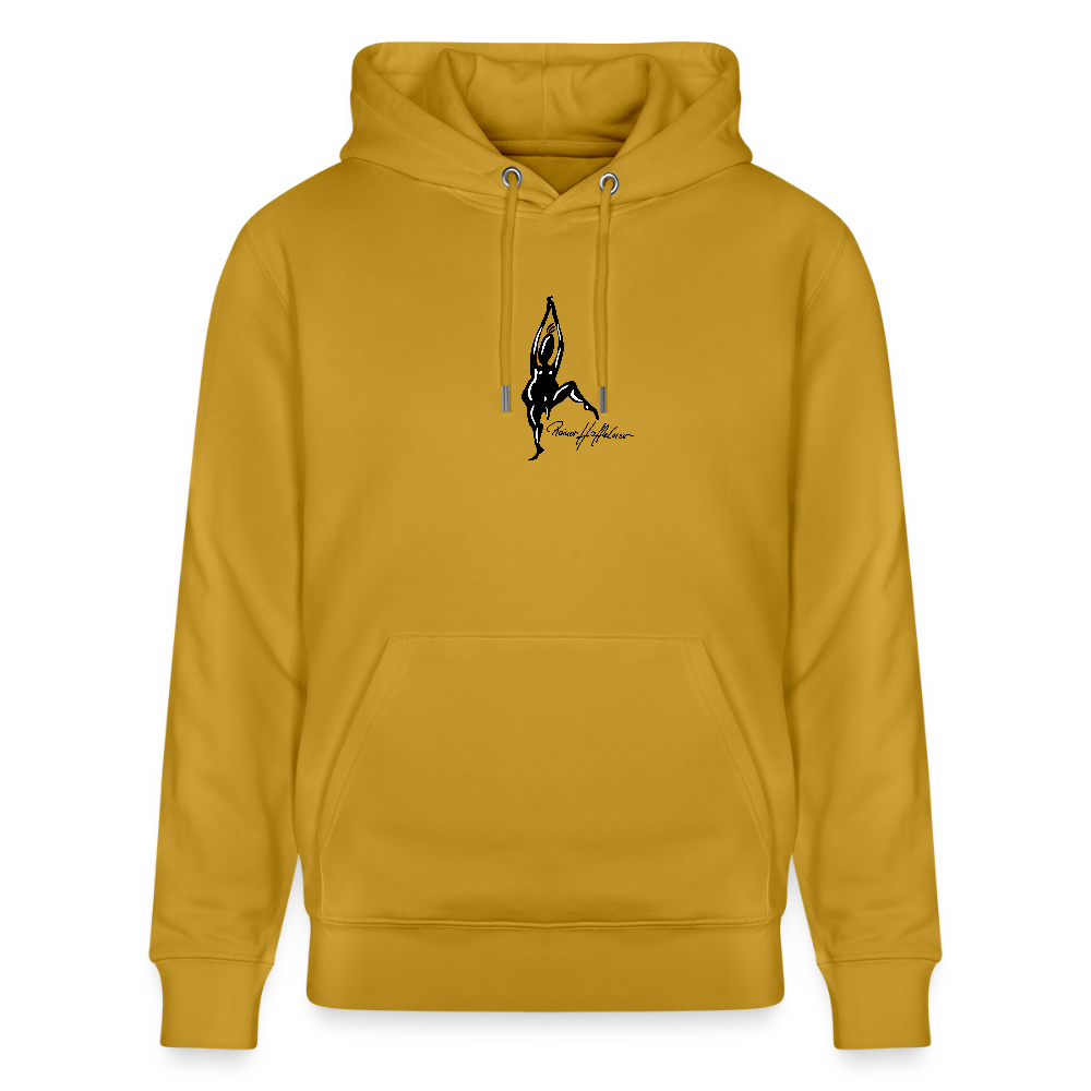 Unisex Bio-Hoodie mit TUSCHEMÄNNCHEN PRINT - Ocker