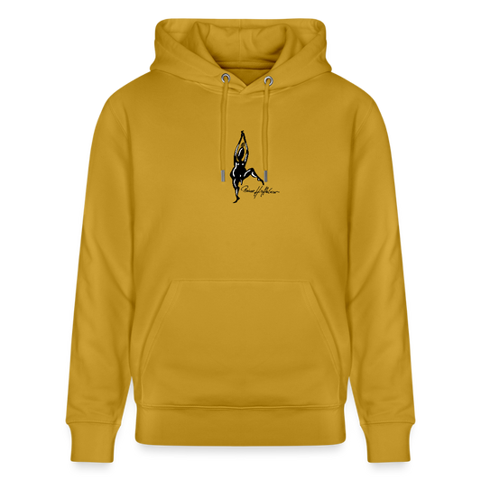 Unisex Bio-Hoodie mit TUSCHEMÄNNCHEN PRINT - Ocker